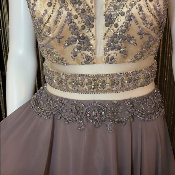 Eureka Lilac & Nude Formal Gown Prom Dress Wedding Size Small PTP 16” MSRP $386 - Picture 2 of 8